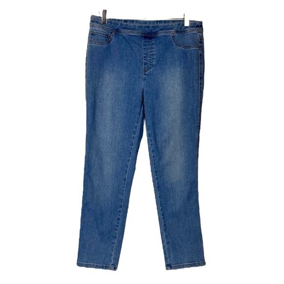 Chico's Denim - Chicos Jeans Pull On Ankle Mid Rise Stretch Light Wash Size 1 Women’s Size 8
